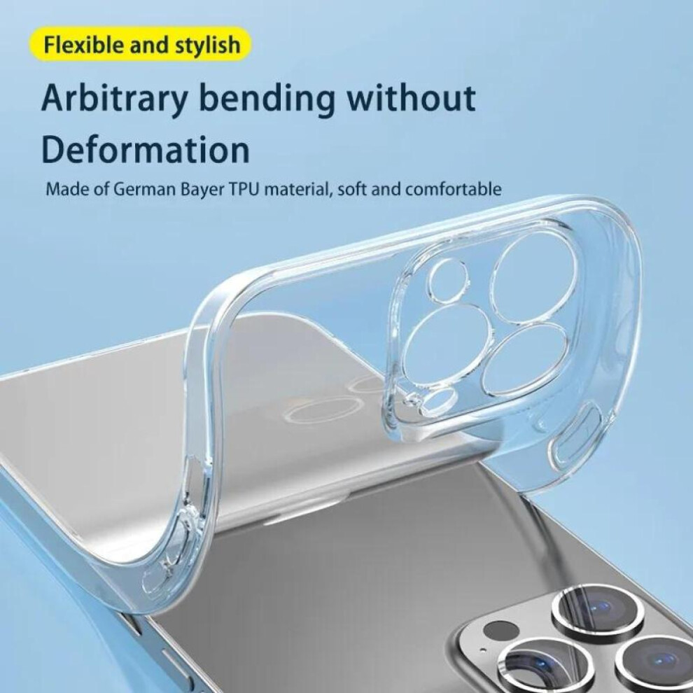 (For iPhone 15 Pro) Phone Case For Iphone 15 Pro Max Luxury Ultra-thin Clear Case For Iphone 15 14 13 12 11 Pro Max Plus Shockproof Transparent Back Cover Shell Bumper