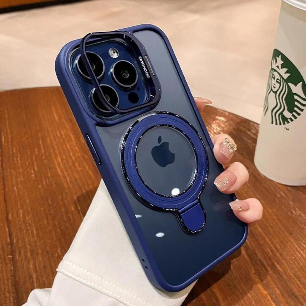 (as the picture, For iPhone 15 ProMax) For Iphone 15 Pro Double Bracket Magsafe Case For Iphone 11 12 13 14 15 Pro Max Plus Magnet Stand Holder Armor Shockproof Cover
