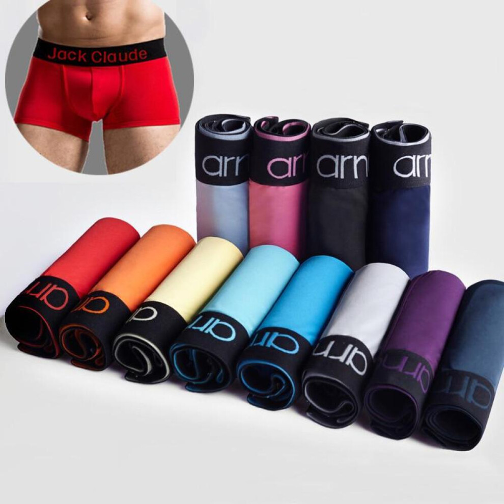 (S) 5pcs/set Sexy Mens Underwear Boxers Men Letter Printing Underwear Male Underpants Black Boxer Homme Calzoncillos Slip Homme