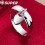 (7#) 925 Sterling Silver Heart Lock Ring Jewelry 1