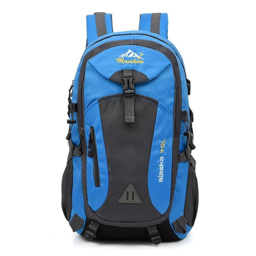 (blue) 40l Unisex Waterproof Men Backpack Travel Pack Sports Bag Pack Outdoor Hiking Climbing Camping Backpack For Male