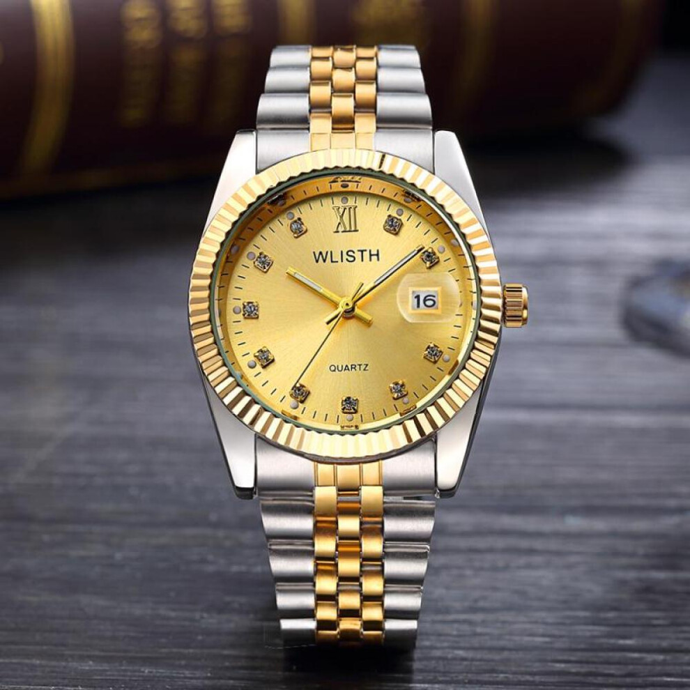 (gold,gold) 2023 Men Watches Top Brand Luxury Famous Quartz Watch For Male Clock Date Classic Man Hour With Box