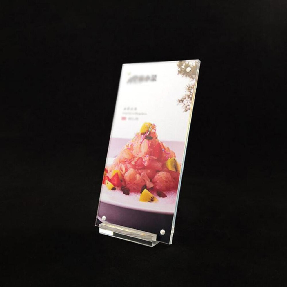 (14.8*21cm) Acrylic Table Card Sign  Display Stand Picture 1pc Photo Frame W/ Base