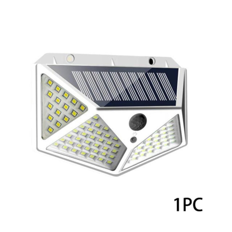 (white, 1CPS) New Solar Lights Outdoor 100 Led/3 Modes 270 Lighting Angle Solar Motion Sensor Outdoor Light Ip65 Waterproof Wall Lamp