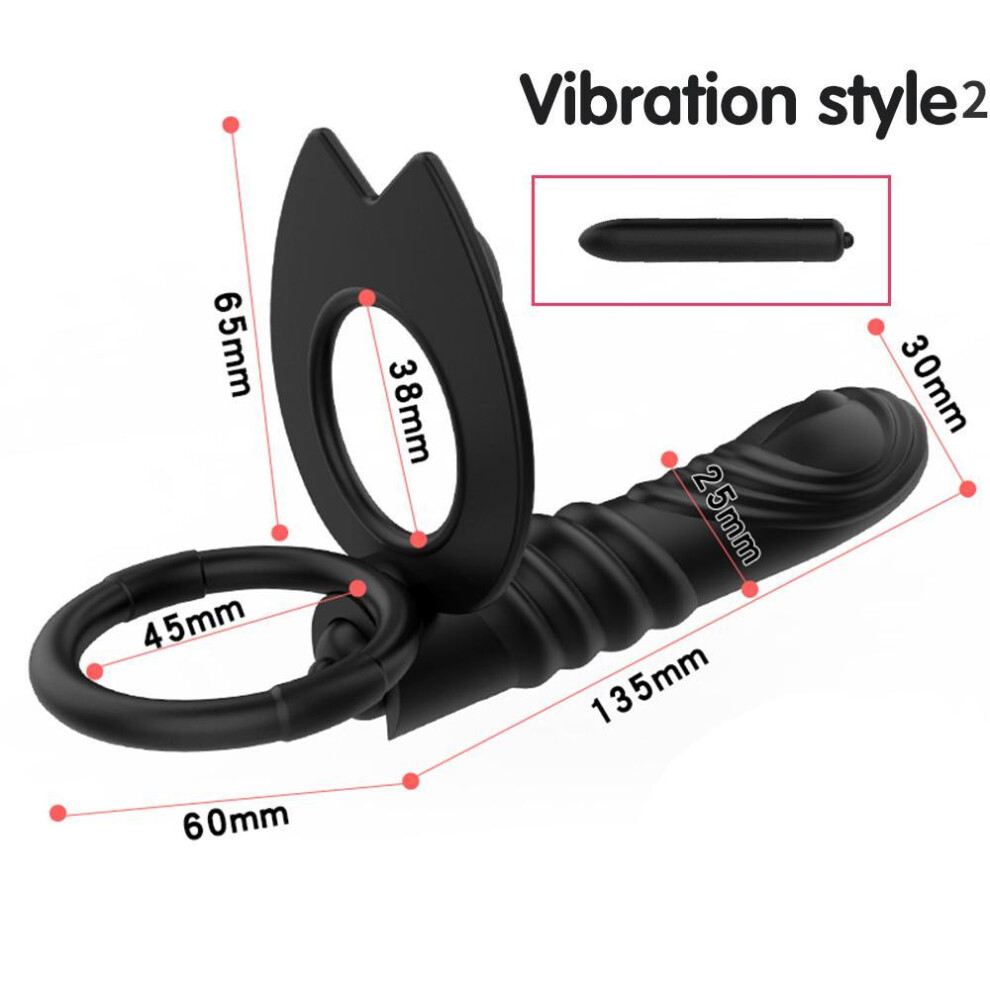 (Vibration style 2) Double Penetration Strap On Anal Vibrator For Couples Dildo Vibrator Anus Plug G Spot Vibrator Intimate Adult Sex Toys For Woman