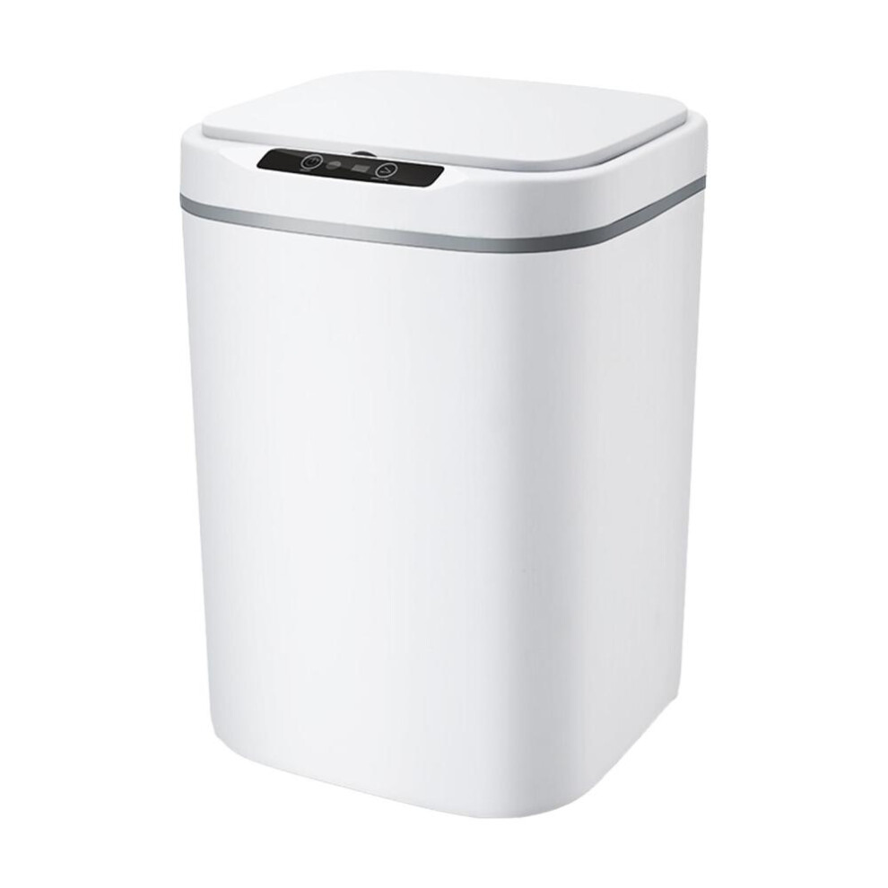 (white, 18L) 18l Touch-free Trash Cans Smart Knock Induction Trash Bin Automatic Garbage Can Infrared Motion