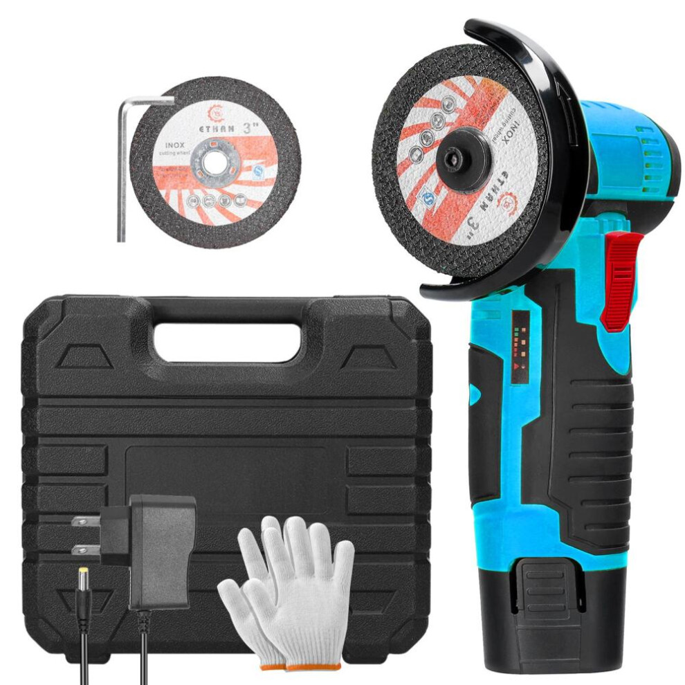 (multicolor, 1pcs battery US Plug) 19500rpm Electric Grinding Machine Handheld Multifunctional Angle Grinder For Cutting Polishing