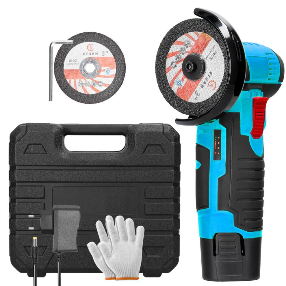 (multicolor, 1pcs battery EU Plug) 19500rpm Electric Grinding Machine Handheld Multifunctional Angle Grinder For Cutting Polishing