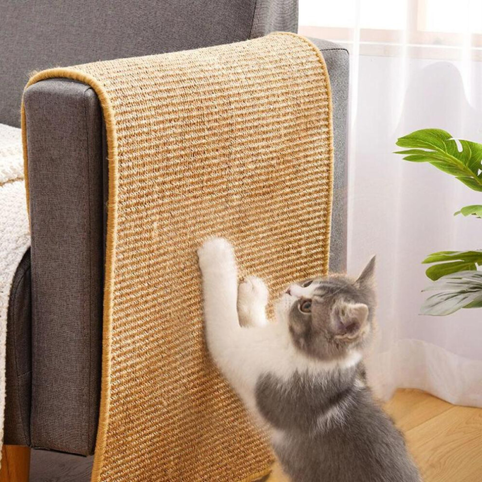 (yellow, 60x90cm) Cat Scratcher Board Sisal Mat Pad Toy Sofa Furniture Protector Scratch For Sharpen Nails Scraper Cats Tree Chair Table Sofa Mats