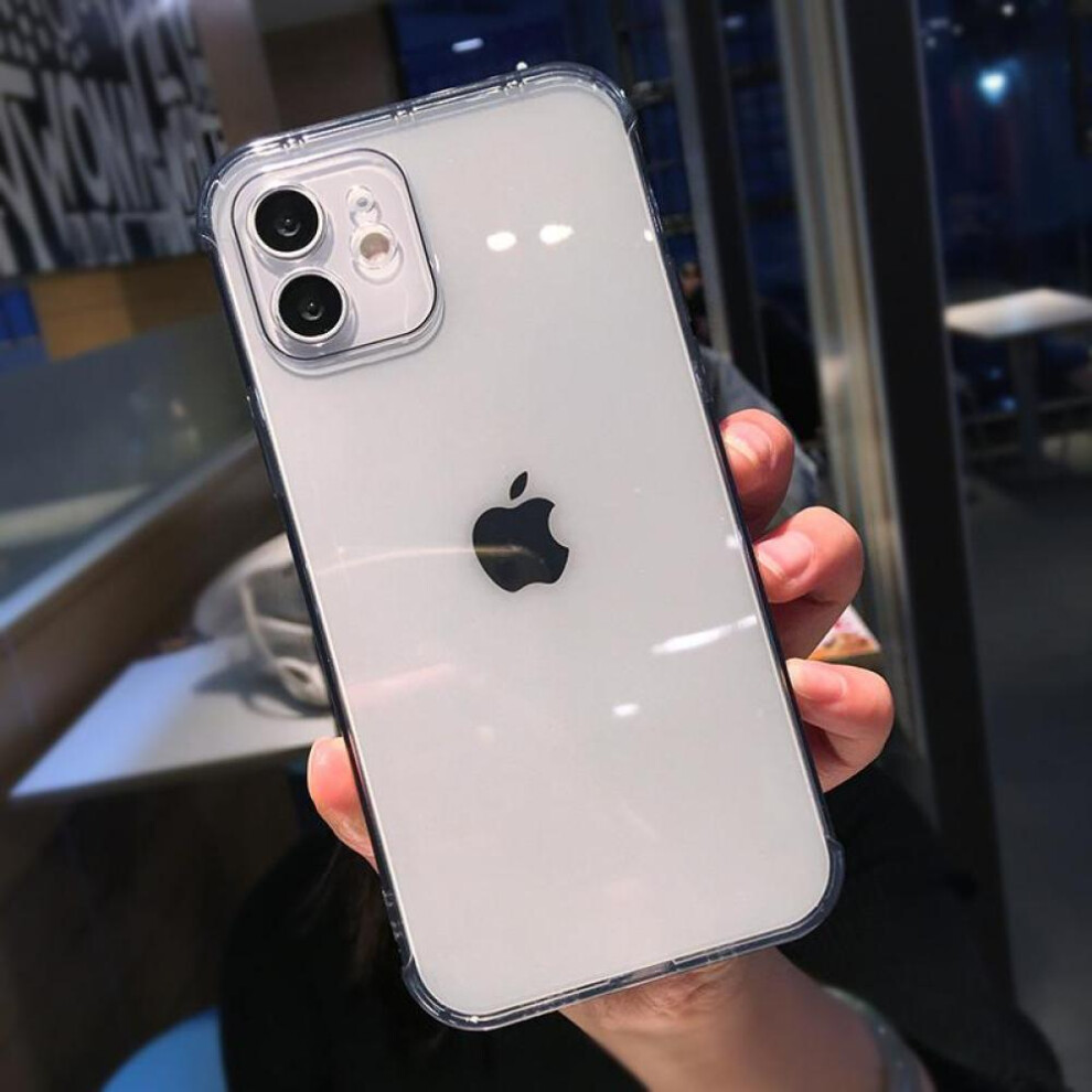 (black, iPhone 12) Candy Color Transparent Silicone Case For Iphone 15 14 13 12 11 Pro Max 7 8 Plus X Xr Xs Max Se 2020 Fashion Camera Protection Shell