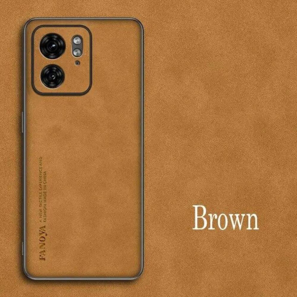 (brown, For Edge 40 Neo) Luxury Sheepskin Leather Phone Case For Motorola Edge 40 Neo 40 Pro Edge S30 X30 Pro G84 Shockproof Silicone Bumper Cover