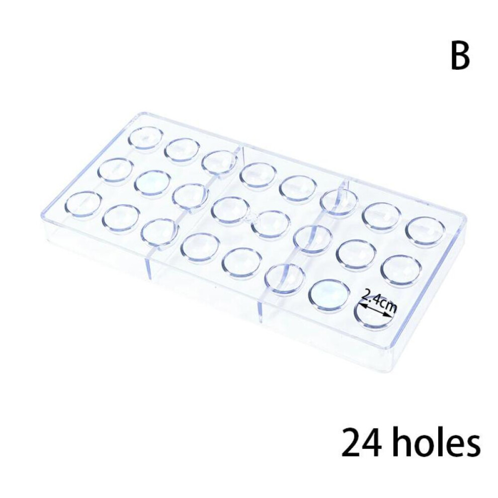 (transparent, 2.4cm) 3D Chocolate Mold Polycarbonate Sphere Ball Thick Cake Molds Chocolate Mould
