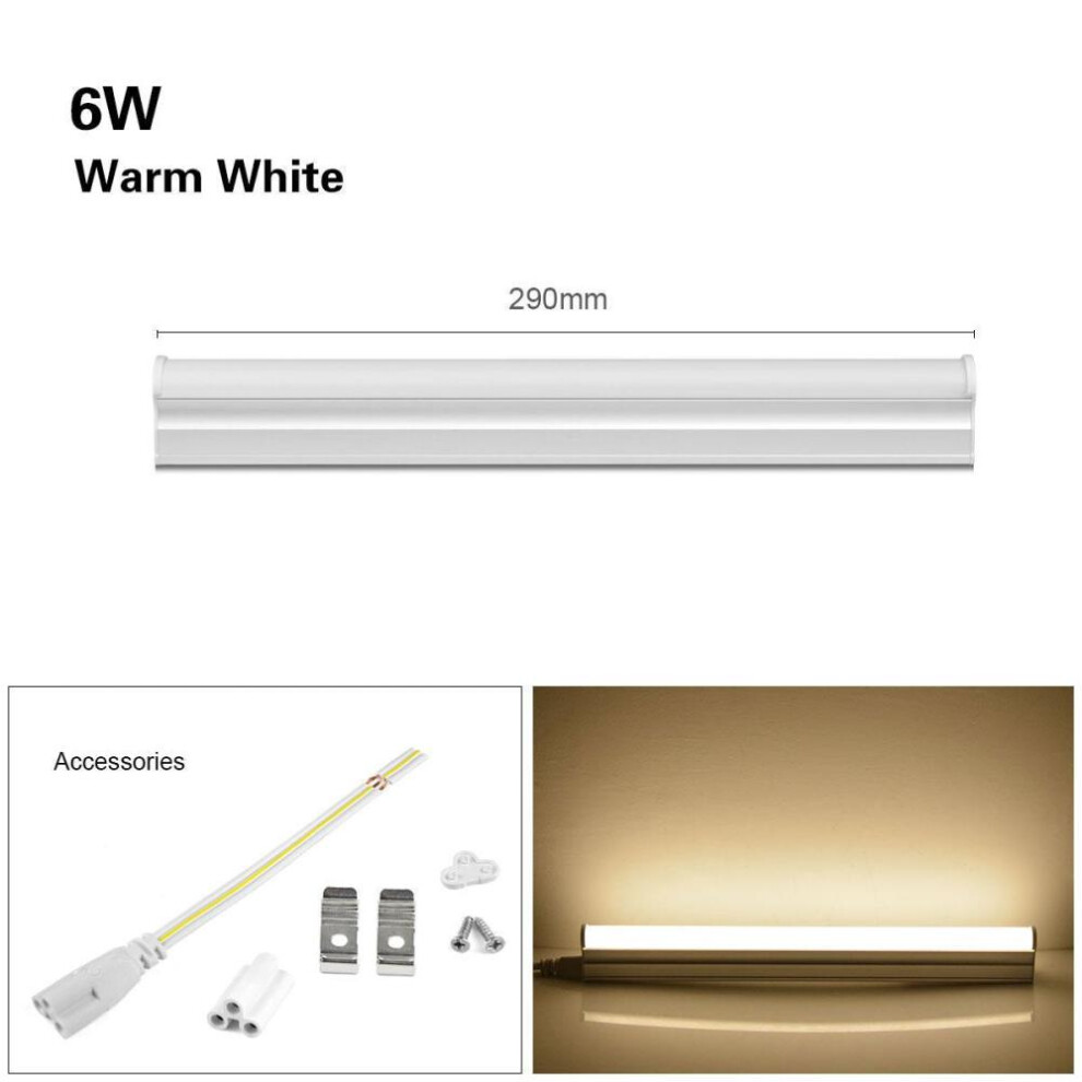 (warm white, 6W) T5 Led Tube Wall Lamp  220v T5 Led Bulb Led Cabinet Light 6w 10w 29cm 57cm Fluorescent T5 Tube Decor Closet Kitchen Lighting