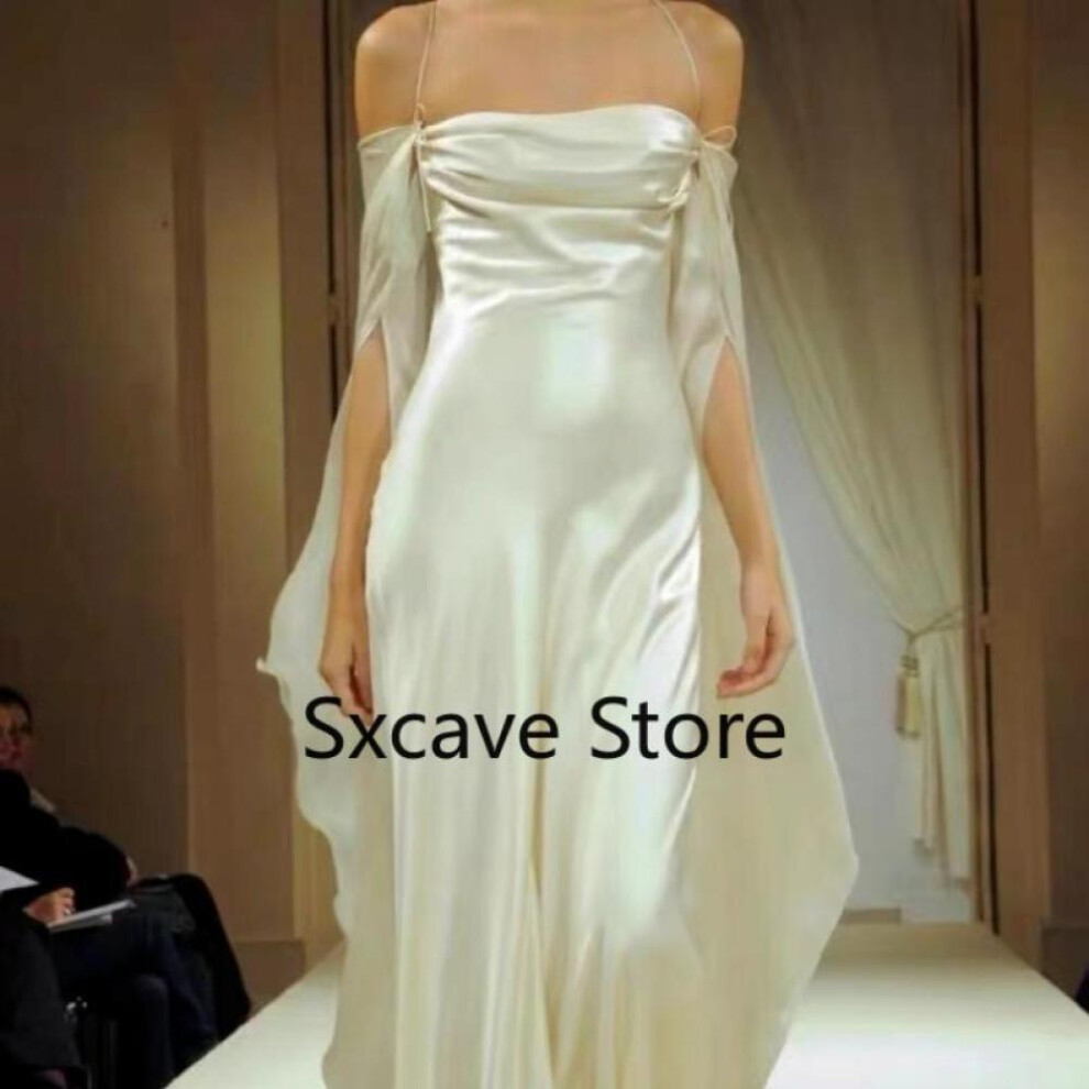 (ivory, XL) 2022 Spring Stain Midi Dress Party Women Evening Design Long Sleeve Slim Elegant Bodycon Dress One Piece Dress Korean Fashion
