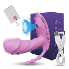 (pink, box) Female Sucking Wearing Vibrator Wireless Remote Control 10m Stimulation Vibrating Toy Clitoris Vagina Anal Three-In-One Stimulator