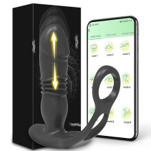 (#2 with box) Wireless Remote Control Anal Plug Vibrators for Men Prostate Stimulator Male Telescopic Vibrator Massager Butt Plug Sex Toys