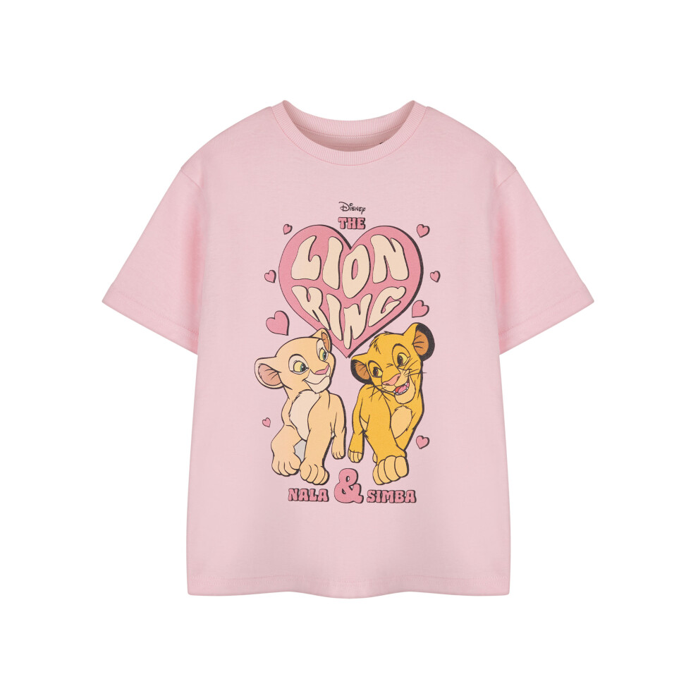 (13-14 Years) Disney Lion King Short Sleeved T-Shirt (Girls Pink)