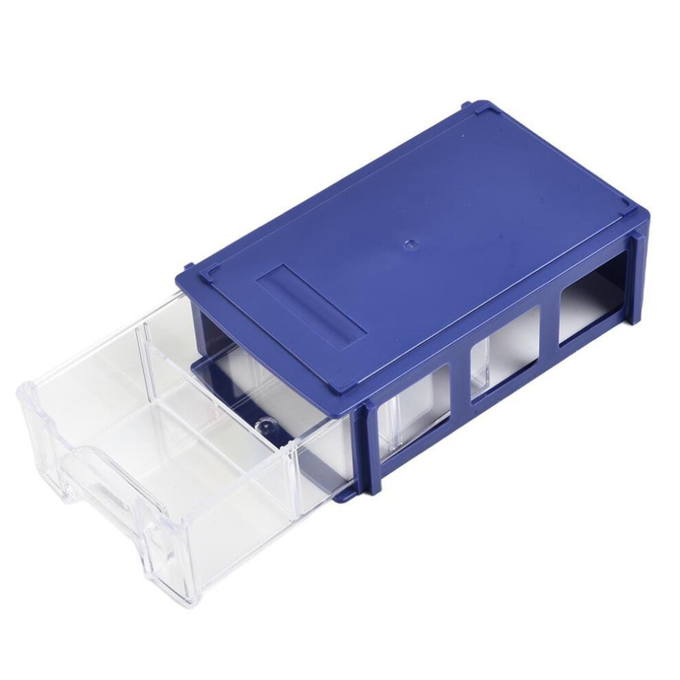 (blue) Component Screws Toolbox Storage Box Pe Stackable Tool Boxes