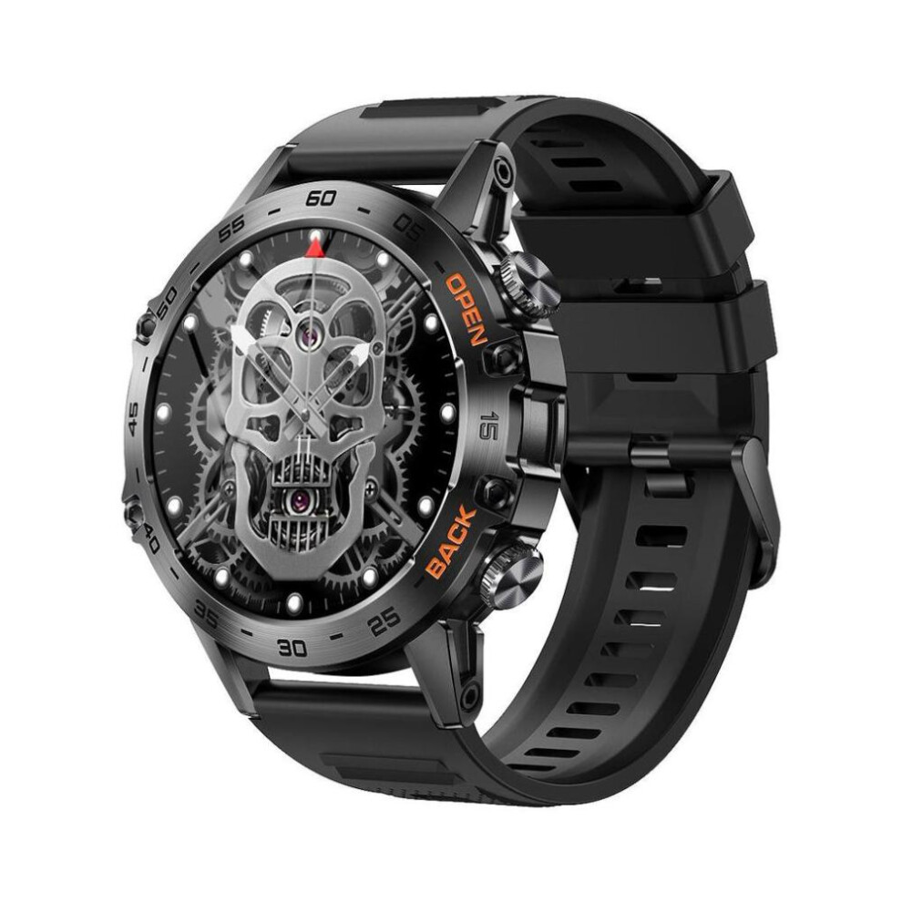 (black, Silicone band) 2023 Smart Watch Men Bluetooth Call 24h Heart Rate Watches Sports Fitness Tracker Smartwatch For Android Ios 400mah