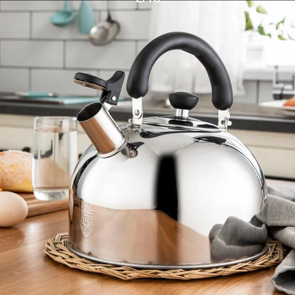 (as the picture, 3L) Stainless Steel Kettle Gas Household Whistle Sound Boiling Water Kettle 3/4/5/6l