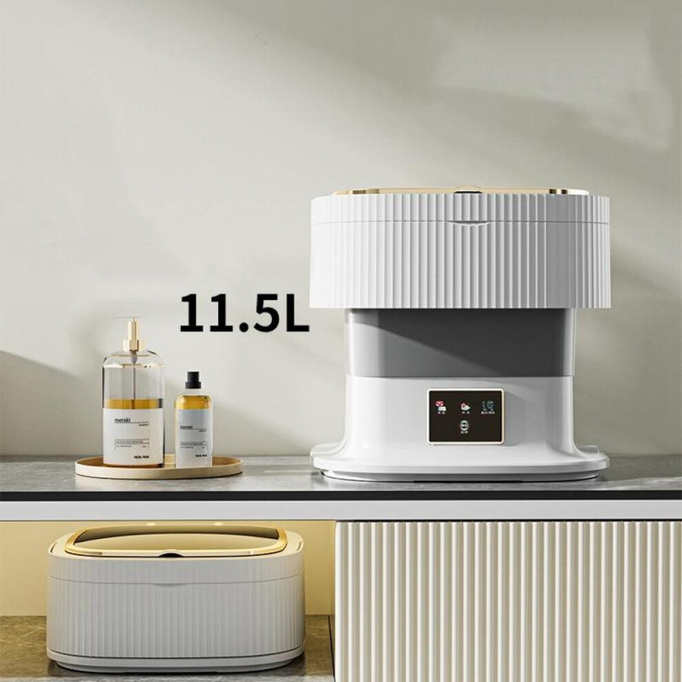 (grey, 11.5L) Mini Folding Washing Machine 11.5l Large Capacity Underwear Portable Small Baby Washing Machine Special Socks Washing Machine