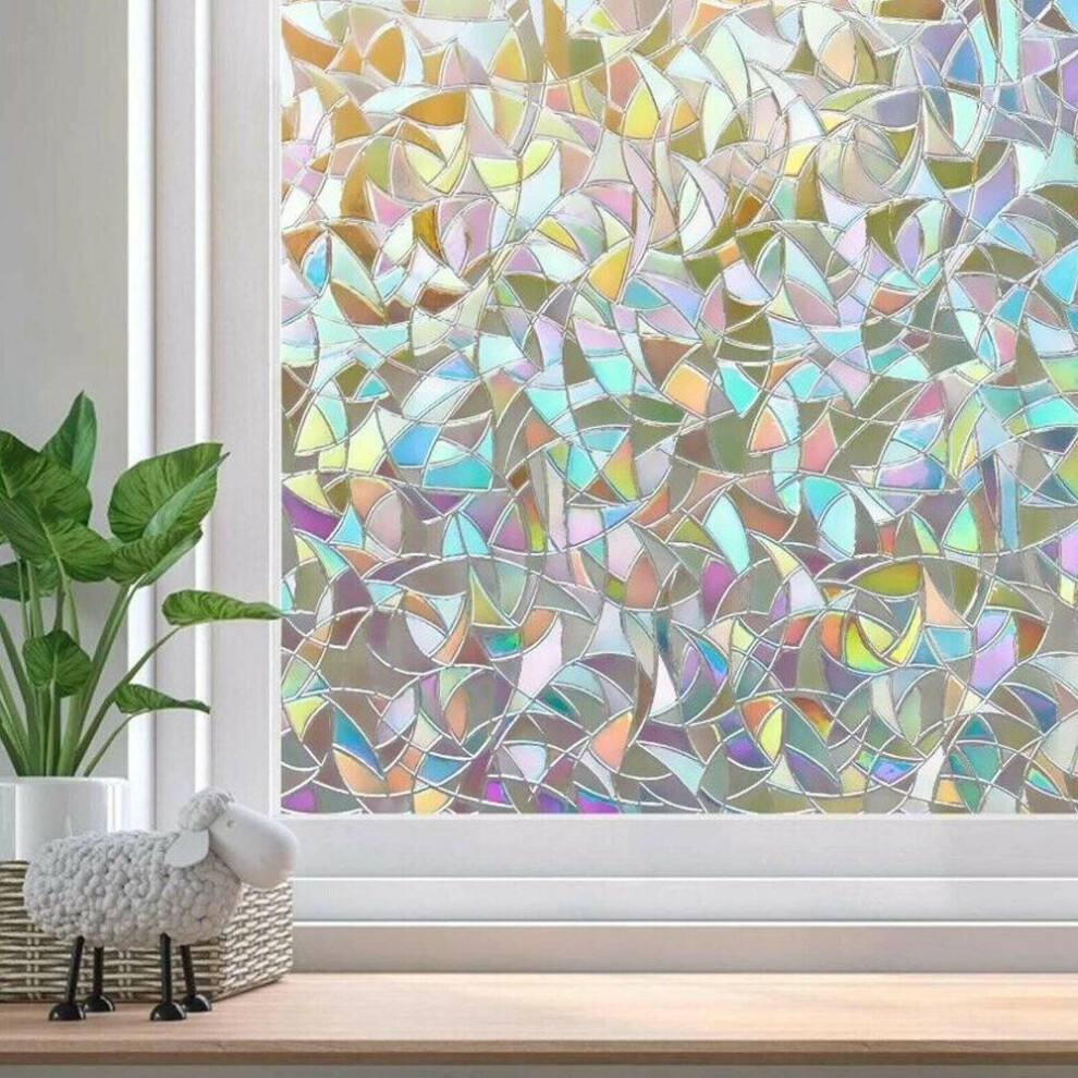 (C) Bubble Free Frosted Window Film - Self Adhesive Etched Privacy Glass Vinyl