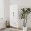 URBN Living (White) 2 Door 2 Drawer Wardrobe with Scandi Legs Cupboard Hanging Rail 180cm 1