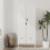 URBN Living (White) 2 Door 2 Drawer Wardrobe with Scandi Legs Cupboard Hanging Rail 180cm 3