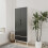 URBN Living (White Black) 2 Door 2 Drawer Wardrobe with Scandi Legs Cupboard Hanging Rail 180cm 1