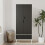 URBN Living (White Black) 2 Door 2 Drawer Wardrobe with Scandi Legs Cupboard Hanging Rail 180cm 3
