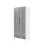 URBN Living (White Ash Grey) 2 Door 2 Drawer Wardrobe with Scandi Legs Cupboard Hanging Rail 180cm 1