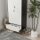 URBN Living (Black White) 2 Door 2 Drawer Wardrobe with Scandi Legs Cupboard Hanging Rail 180cm 7