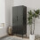URBN Living (Black) 2 Door 2 Drawer Wardrobe with Scandi Legs Cupboard Hanging Rail 180cm 1
