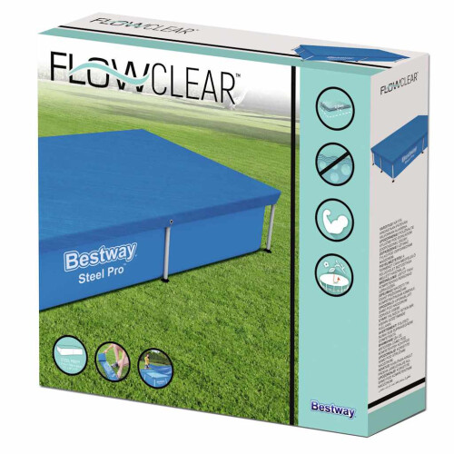 Bestway Bestway Pool Cover Above Ground Pool Cover for Rectangular Pools Flowclear 2