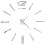 VidaXL vidaXL 3D Wall Clock Modern Design 100cm XXL Silver Home Office Analog Timer 3