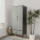 URBN Living (Black Ash Grey) 2 Door 2 Drawer Wardrobe with Scandi Legs Cupboard Hanging Rail 180cm 2