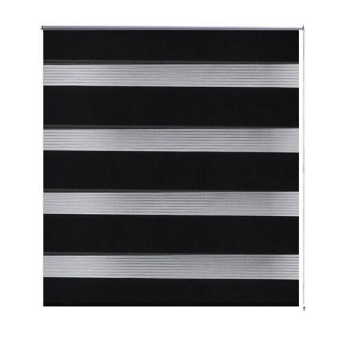 VidaXL vidaXL Zebra Blind 40x100cm Black Home Office Window Roller Shade Sunscreen 1