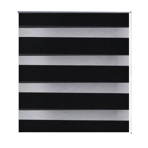 VidaXL (black, 90 x 150 cm) vidaXL Zebra Blinds Alternative Parallel Roller Blind Window Privacy Screen 1