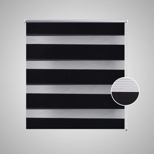 VidaXL (black, 100 x 175 cm) vidaXL Zebra Blinds Alternative Parallel Roller Blind Window Privacy Screen 2