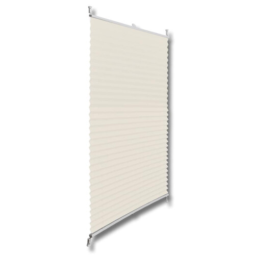 VidaXL Plissee Faltrollo Rollo Plisseerollo 110x100cm Creme 2