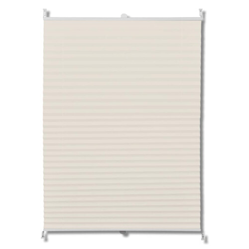 VidaXL Plissee Faltrollo Rollo Plisseerollo 110x100cm Creme 1