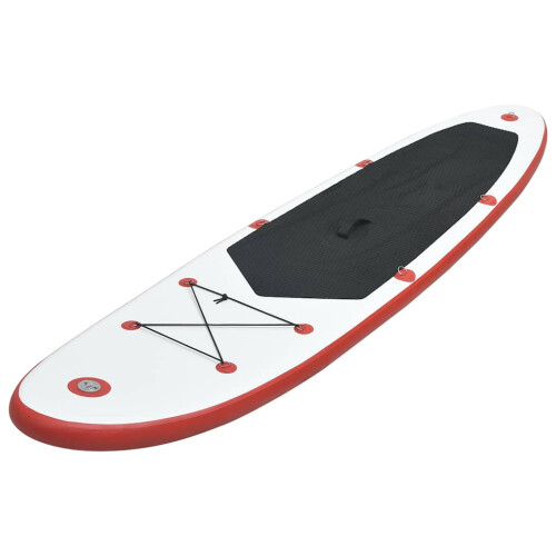 VidaXL vidaXL Stand Up Paddle Board Set Sup Board Surfboard Inflatable Red and White 1