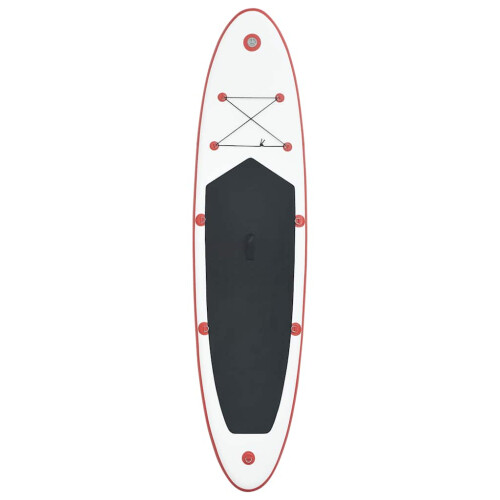 VidaXL vidaXL Stand Up Paddle Board Set Sup Board Surfboard Inflatable Red and White 2
