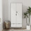 URBN Living (Grey White) 2 Door 2 Drawer Wardrobe with Scandi Legs Cupboard Hanging Rail 180cm 3