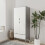 URBN Living (Grey White) 2 Door 2 Drawer Wardrobe with Scandi Legs Cupboard Hanging Rail 180cm 2
