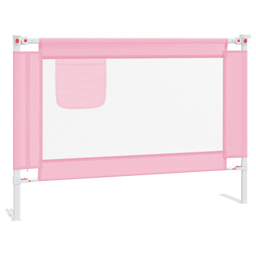 VidaXL vidaXL Kleinkind-Bettschutzgitter Rosa 90x25 cm Stoff 1