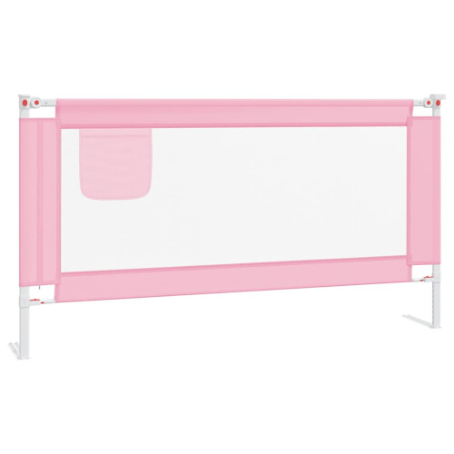 VidaXL vidaXL Kleinkind-Bettschutzgitter Rosa 160x25 cm Stoff 1