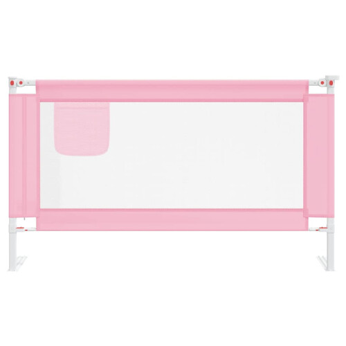 VidaXL vidaXL Kleinkind-Bettschutzgitter Rosa 140x25 cm Stoff 2