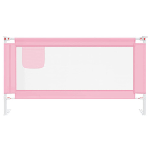 VidaXL vidaXL Kleinkind-Bettschutzgitter Rosa 160x25 cm Stoff 2