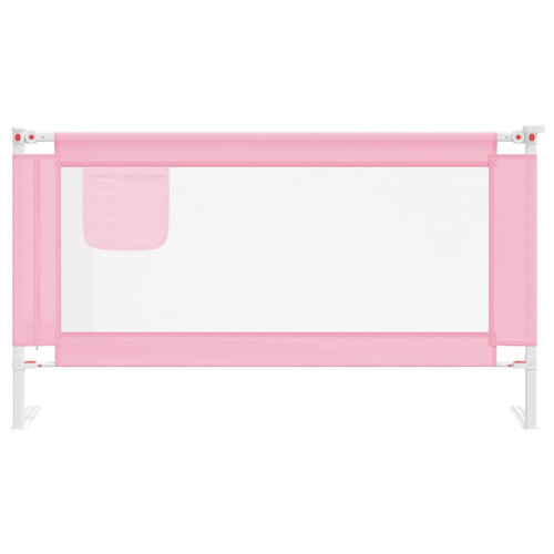 VidaXL vidaXL Kleinkind-Bettschutzgitter Rosa 150x25 cm Stoff 2